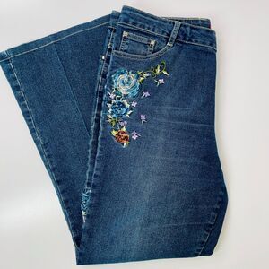Vintage Y2K Jeans Embroidered Floral Vintage Boho Jeans Azita 33x29 Vintage Y2K